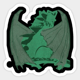 Hand-drawn Wood Dragon - The Shy Sticker